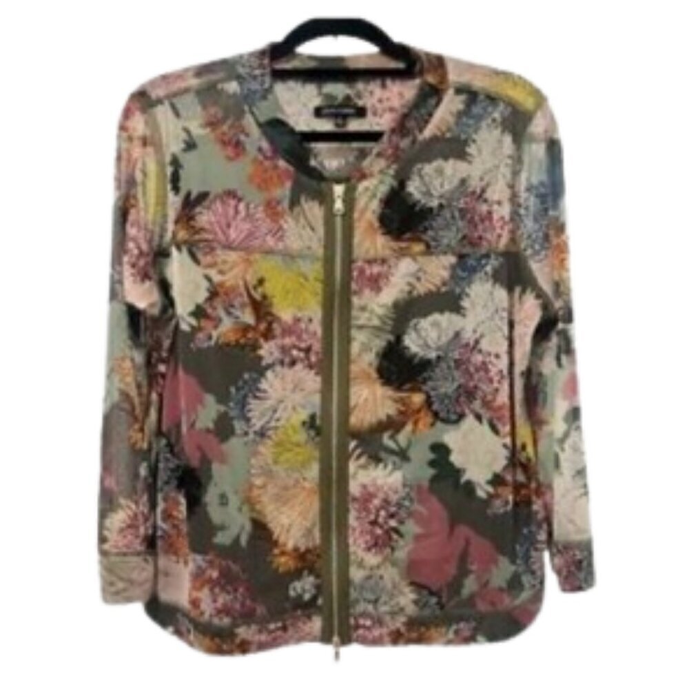John Mark Women’s 2X Floral Zip Up Lightweight Mesh Jacket Plus - Picture 2 of 10